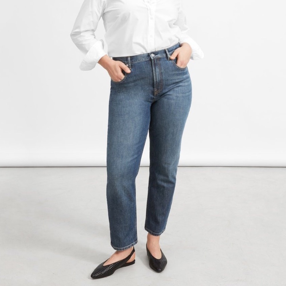 Everlane High Rise Straight Ankle Jeans